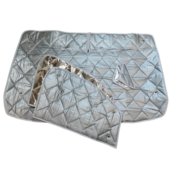 Thermomatten Fahrerhaus mit grauer Innenseite und silberner Außenseite