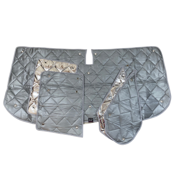 Thermomatten Fahrerhaus mit grauer Innenseite und silberner Außenseite