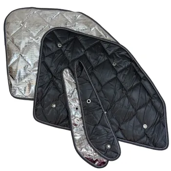 Preview: Thermomatten schwarz T7 Multivan / California Fahrerhaus Standard - incl. kleine Fenster