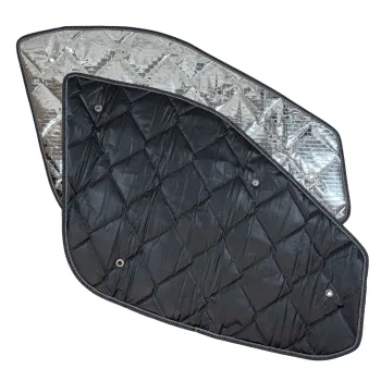 Preview: Thermomatten schwarz Fahrerhaus Ford Transit ab 2014 (großer Transporter) STANDARD