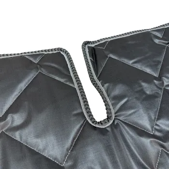 Preview: Thermomatten schwarz Ford Tourneo Custom V710 ab 10/2023 / VW neuer Transporter Fahrerhaus (mit Ausschnitt Spiegel)