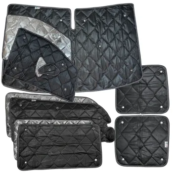 Set: Thermomatten schwarz Komplettset 9-teilig Mercedes Vito/Viano 2004-2014 (639) extralang