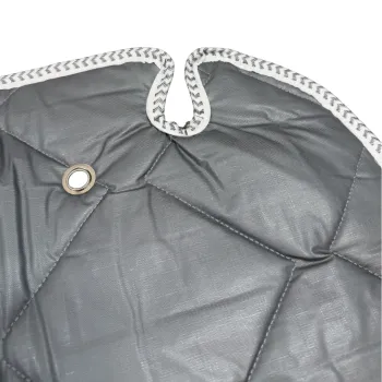 Preview: Thermomatte Heckklappe grau mit Ausschnitt für die Bremsleuchte