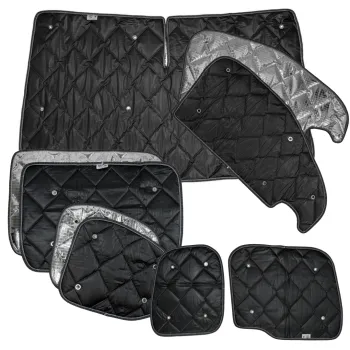 Set: Thermomatten Komplettset 9-teilig schwarz Berlingo III, Partner, Rifter III, Doblo III, Proace City, Combo ab 2018 kurzer Radstand Heckflügeltür STANDARD