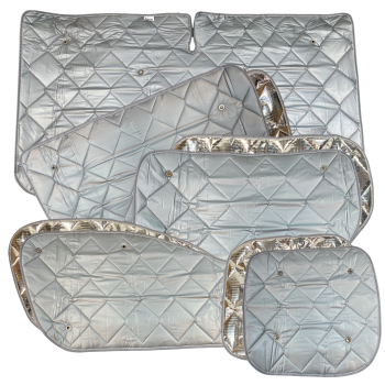 Thermomatten Komplettset graue Innenseite - silberne Außenseite