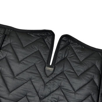 Preview: Deatilansicht Ausschnitt Thermomatte Frontscheibe mit schwarzer Innenseite