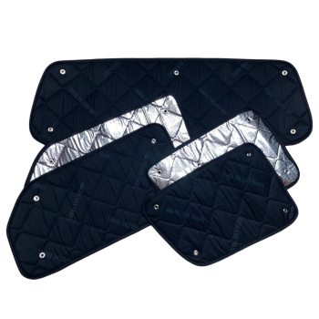 Thermomatten Wohnraum und Heck mit schwarzer Innenseite und silberner Außenseite