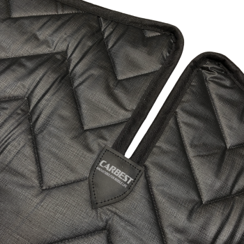 Preview: Detail schwarze Thermomatte Speigelausschnitt