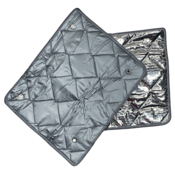 Preview: Thermomatten Seitenschieben mit grauer Innenseite und silberner Außenseite