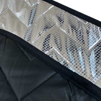 Detail Thermomatten innen schwarz / außen silber