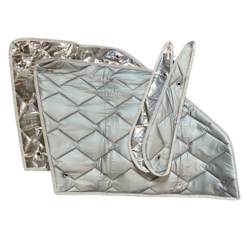 Preview: Thermomatten Fahrerhaus mit grauer Innenseite und silberner Außenseite