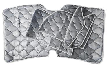 Thermomatten Fahrerhaus mit grauer Innenseite und silberner Außenseite