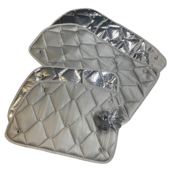 Thermomatten Wohnraum mit grauer Innenseite und silberner Außenseite