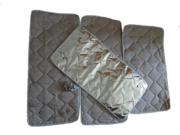 Thermomatte Wohnraum grau