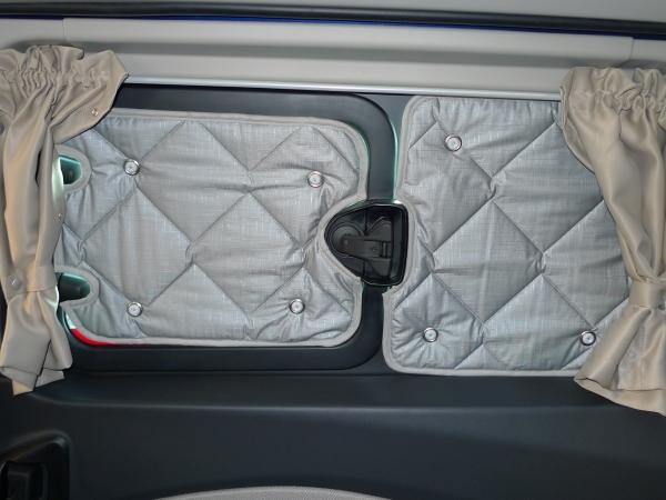 Thermomatten Premium Ford Custom / auch Tourneo und Nugget ab 2012 - 09/2023 Komplettset - zum Konfigurieren - mit farbigem Einfassband