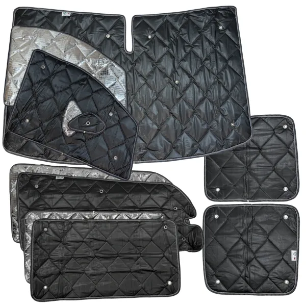 Set: Thermomatten schwarz Komplettset 9-teilig Mercedes Vito/Viano 2004-2014 (639) extralang