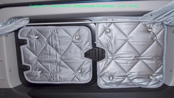 Thermomatten Premium Ford Nugget Plus Komplettset grau - zum Konfigurieren - mit farbigem Einfassband