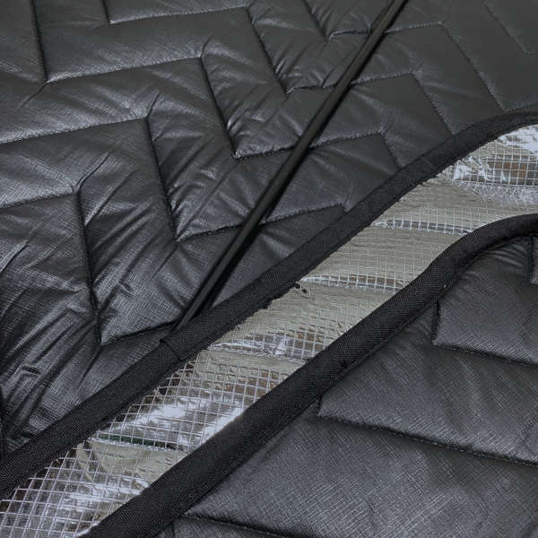 Detail Thermomatten innen schwarz / außen silber