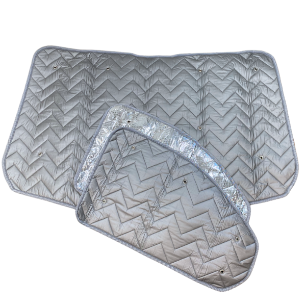 Thermomatten Fahrerhaus mit grauer Innenseite und silberner Außenseite