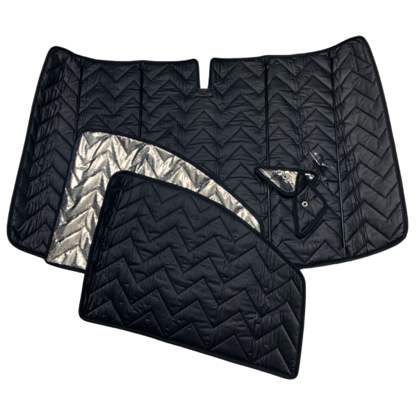 Thermomatte Fahrerhaus mit schwarzen Innenseite und silberner AUßenseite