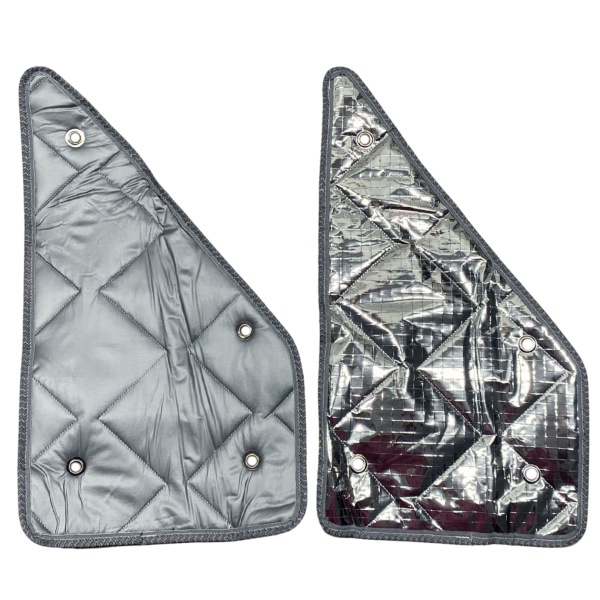 Thermomatten Seitenschieben mit grauer Innenseite und silberner Außenseite