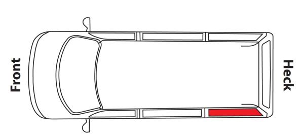 Skizze Van markierter Wohnraumbereich