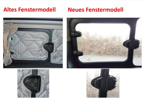 Thermomatten Premium Ford Nugget Plus Komplettset grau - zum Konfigurieren - mit farbigem Einfassband