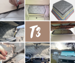 Thermomatten Premium T3 Komplettset grau - zum Konfigurieren - mit grauem Einfassband